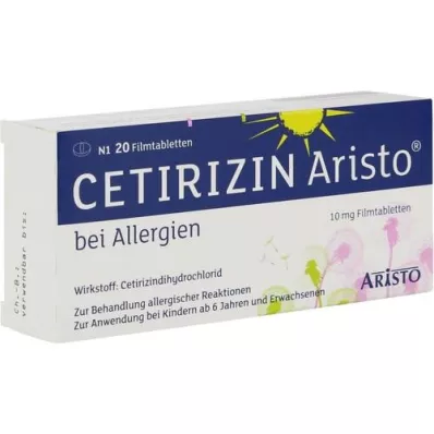 CETIRIZIN Aristo per le allergie 10 mg compresse rivestite con film, 20 pz