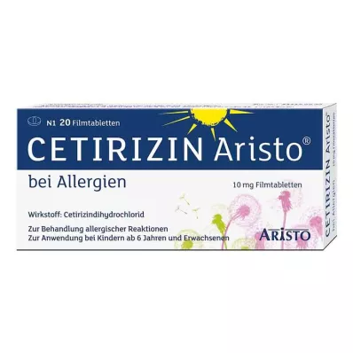 CETIRIZIN Aristo per le allergie 10 mg compresse rivestite con film, 20 pz