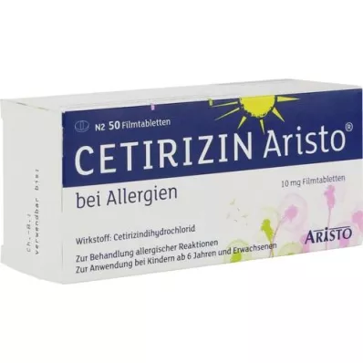 CETIRIZIN Aristo per le allergie 10 mg compresse rivestite con film, 50 pz