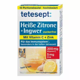 Tetesept Limone piccante con zenzero in polvere senza zucchero, 10X3 g