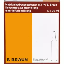 NATRIUMHYDROGENCARBONAT B.Braun 8,4% in vetro, 5X20 ml