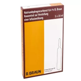 NATRIUMHYDROGENCARBONAT B.Braun 8,4% in vetro, 5X20 ml