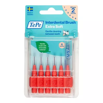 TEPE Scovolino interdentale x-soft 0,5 mm ISO 2 rosso, 6 pz
