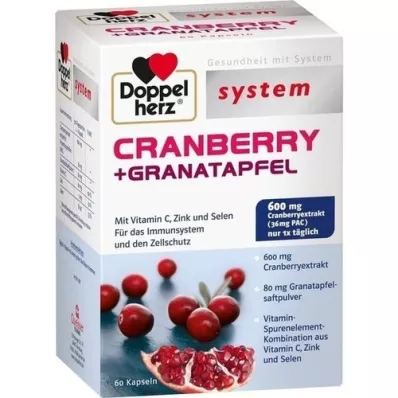 DOPPELHERZ Capsule del sistema Cranberry+Pomegranate, 60 Capsule
