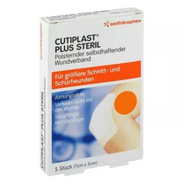 CUTIPLAST Più medicazione sterile 5x7 cm, 5 pz