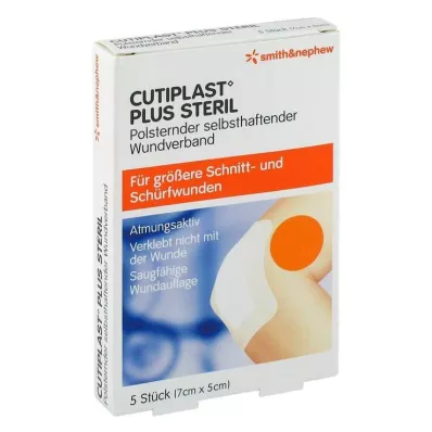 CUTIPLAST Più medicazione sterile 5x7 cm, 5 pz