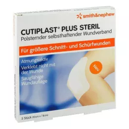 CUTIPLAST Più medicazione sterile 7,8x10 cm, 5 pz