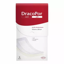 DRACOPOR Medicazione per ferita 10x20 cm sterile, 5 pz