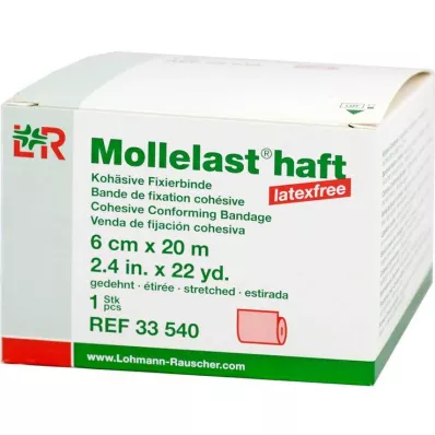 Mollelast adesivo senza lattice 6cmx20m teso rosso, 1 pezzo Mollelast adesivo senza lattice 6cmx20m teso rosso, 1 pezzo