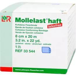MOLLELAST bende adesive senza lattice 8 cmx20 m blu, 1 pz