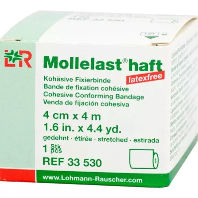 MOLLELAST bende adesive senza lattice 4 cmx4 m bianco, 1 pz