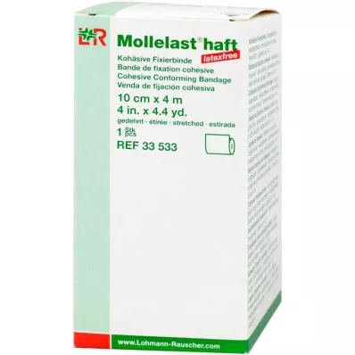 MOLLELAST bende adesive senza lattice 10 cmx4 m bianco, 1 pz