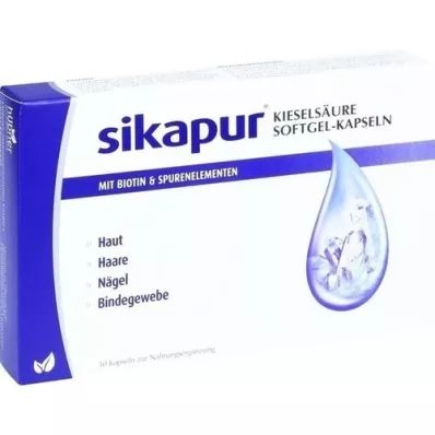 SIKAPUR Capsule softgel di acido silicico con biotina, 30 pz