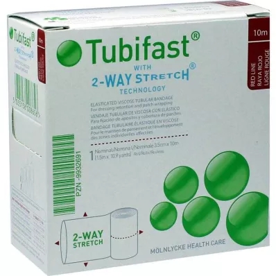 TUBIFAST Tratto a 2 vie 3,5 cmx10 m rosso, 1 pz
