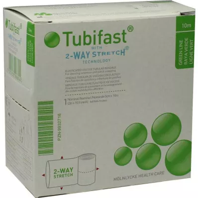 TUBIFAST Tratto a 2 vie 5 cmx10 m verde, 1 pz