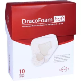 DRACOFOAM Medicazione adesiva in schiuma per ferite 5x5 cm, 10 pz