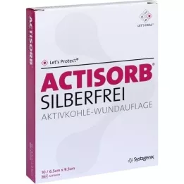 ACTISORB SILBERFREI Carbone attivo 6,5x9,5 cm, 10 pezzi