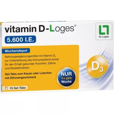 VITAMIN D-LOGES 5.600 U.I. settimanali in compresse masticabili, 15 pz