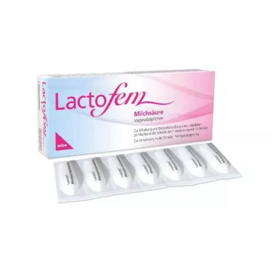 Supposte vaginali di acido lattico Lactofem, 14 pz