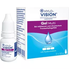 HYLO-VISION Gel multi collirio, 2X10 ml