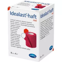 IDEALAST-benda adesiva colorata 8 cm x 4 m rosso, 1 pz