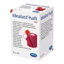 IDEALAST-benda adesiva colorata 8 cm x 4 m rosso, 1 pz