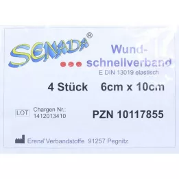 SENADA Medicazione rapida per ferite 6x10 cm, 4 pz