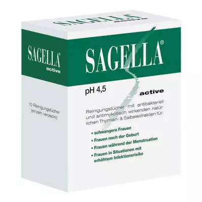 SAGELLA salviette detergenti attive, 10 pz