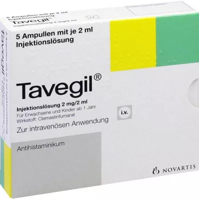 Tavegil soluzione iniettabile fiale da 2 mg / 2 ml, 5X2 ml Tavegil soluzione iniettabile fiale da 2 mg / 2 ml, 5X2 ml
