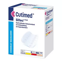 CUTIMED Siltec Plus Foam dressing 5x6 cm adesivo, 12 pezzi