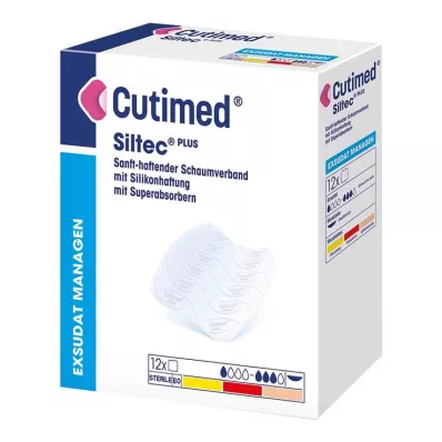 Medicazione in schiuma Cutimed Siltec Plus adesiva 10x10 cm, 12 pezzi