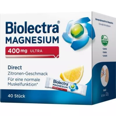 BIOLECTRA Magnesio 400 mg ultra Direct Lemon, 40 pezzi