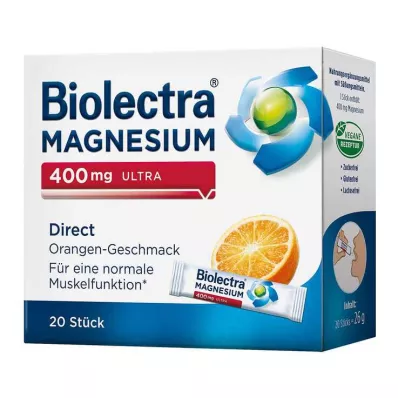 Biolectra Magnesium 400 mg ultra diretto Arancia, 20 pz