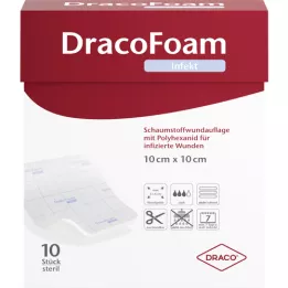 DRACOFOAM Medicazione in schiuma antinfezione 10x10 cm, 10 pz