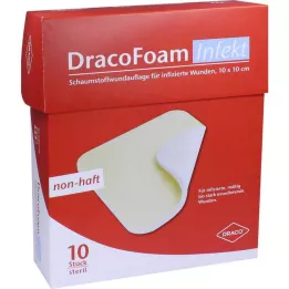 DRACOFOAM Medicazione in schiuma antinfezione 10x10 cm, 10 pz