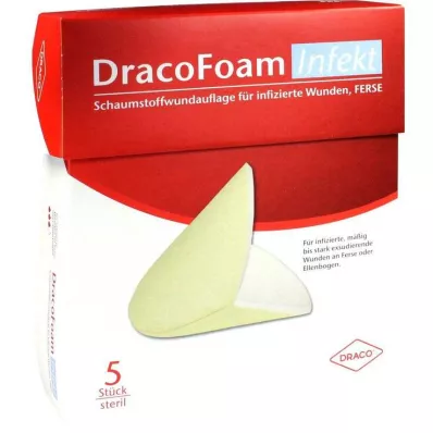 DRACOFOAM Tallone per ferite in schiuma per infezioni, 5 pz DRACOFOAM Tallone per ferite in schiuma per infezioni, 5 pz