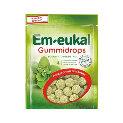 EM-EUKAL Gocce di gomma alleucalipto-mentolo, contenenti zucchero, 90 g