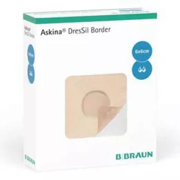 ASKINA DresSil Border Sil.Schaumst.V.6x6 cm, 10 pz