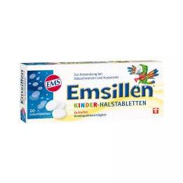 EMSILLEN pastiglie per la gola per bambini alla vaniglia, 20 pz