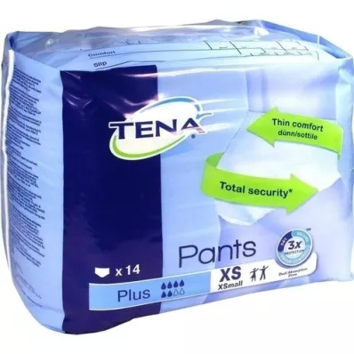 TENA PANTS più XS pantaloni monouso ConfioFit da 50-70 cm, 14 pezzi