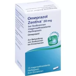 OMEPRAZOL Zentiva 20 mg per il bruciore di stomaco, 14 pz