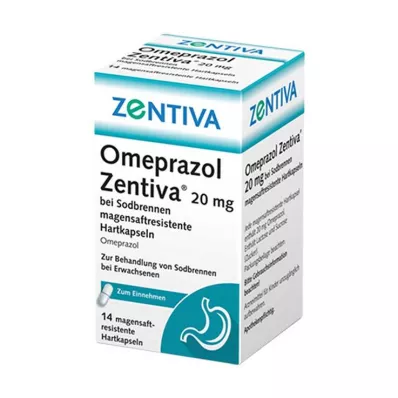 Omeprazolo Zentiva 20 mg per il bruciore di stomaco, 14 pz