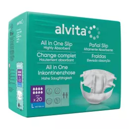 ALVITA Pantaloni per incontinenza All-in-One maxi large night, 20 pz