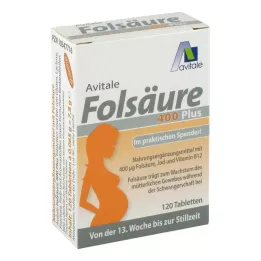 FOLSÄURE 400 Plus B12+Iodio Compresse, 120 Capsule