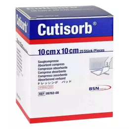 CUTISORB Impacchi assorbenti sterili 10x10 cm, 25 pz