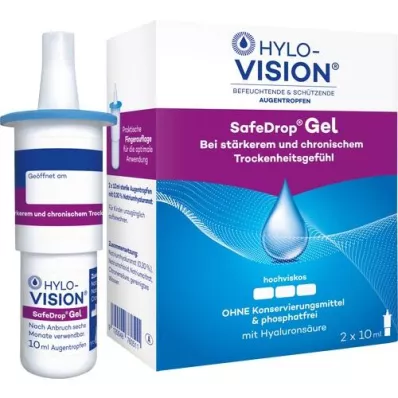 HYLO-VISION SafeDrop Gel Gocce Oculari, 2X10 ml