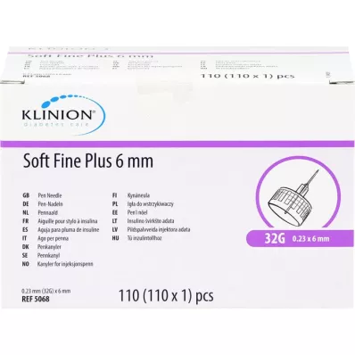 SOFT FINE più cannule 6 mm 31 G 0,25 mm, 110 pz