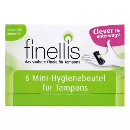 FINELLIS Mini sacchetti igienici per assorbenti in viaggio, 6 pezzi
