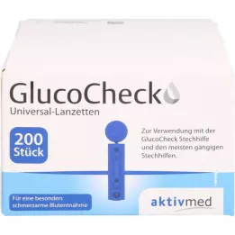 GLUCOCHECK Lancette universali, 200 pezzi