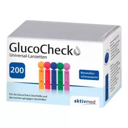 GLUCOCHECK Lancette universali, 200 pezzi